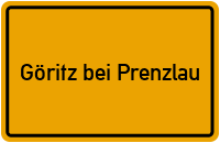 Ortsschild Göritz bei Prenzlau