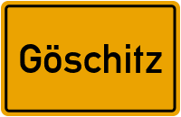 Ortsschild von Gemeinde Göschitz in Thüringen