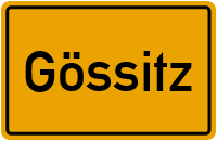 Ortsschild von Gemeinde Gössitz in Thüringen