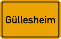 Ortsschild von Gemeinde Güllesheim in Rheinland-Pfalz