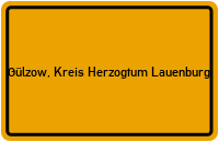 City Sign Gülzow, Kreis Herzogtum Lauenburg