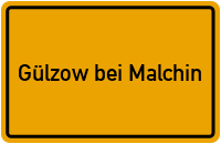 City Sign Gülzow bei Malchin