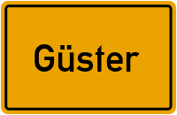 Ortsschild von Gemeinde Güster in Schleswig-Holstein
