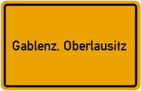 City Sign Gablenz, Oberlausitz