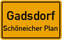 Straßen in Gadsdorf Schöneicher Plan