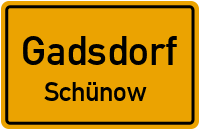 Straßen in Gadsdorf Schünow