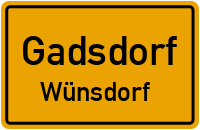 Straßen in Gadsdorf Wünsdorf