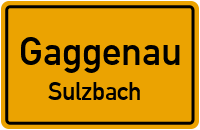 Straßenverzeichnis Gaggenau Sulzbach