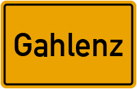 Ortsschild von Gemeinde Gahlenz in Sachsen