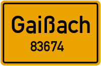 Straßen in 83674 Gaißach