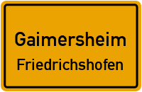 Lilienthalstraße in GaimersheimFriedrichshofen