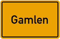 Ortsschild von Gemeinde Gamlen in Rheinland-Pfalz