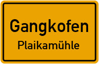 Straßenverzeichnis Gangkofen Plaikamühle