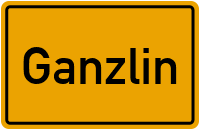 Ortsschild von Ganzlin in Mecklenburg-Vorpommern