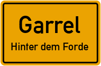 Nikolausdorfer Straße in GarrelHinter dem Forde