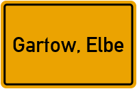 City Sign Gartow, Elbe