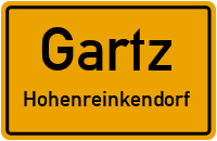 Nebenstraße in GartzHohenreinkendorf