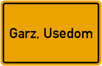 City Sign Garz, Usedom