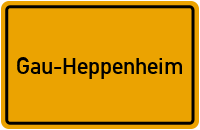 Ortsschild von Gemeinde Gau-Heppenheim in Rheinland-Pfalz