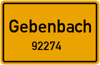 92274 Gebenbach