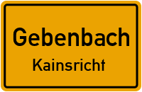 Straßen in Gebenbach Kainsricht
