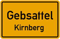 Straßen in Gebsattel Kirnberg