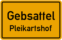 Straßen in Gebsattel Pleikartshof