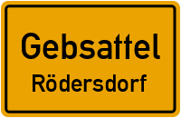 Straßenverzeichnis Gebsattel Rödersdorf