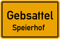 Straßenverzeichnis Gebsattel Speierhof