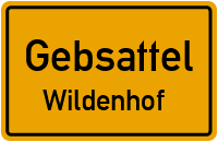Straßen in Gebsattel Wildenhof