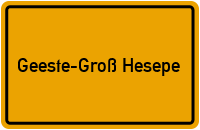 City Sign Geeste-Groß Hesepe