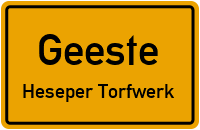 Schlehenweg in GeesteHeseper Torfwerk