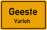 Straßenverzeichnis Geeste Varloh