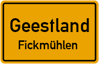 Fickmühlener Straße in GeestlandFickmühlen