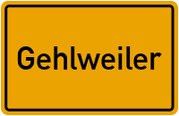 Ortsschild von Gemeinde Gehlweiler in Rheinland-Pfalz