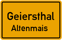 Straßen in Geiersthal Altenmais