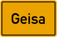 Ortsschild von Stadt Geisa in Thüringen