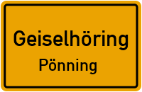 Straßenverzeichnis Geiselhöring Pönning