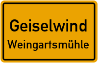 Straßenverzeichnis Geiselwind Weingartsmühle