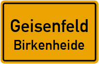 Straßen in Geisenfeld Birkenheide