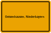 City Sign Geisenhausen, Niederbayern
