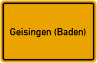 Ortsschild von Stadt Geisingen (Baden) in Baden-Württemberg