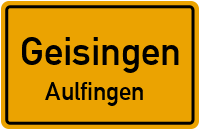 Straßenverzeichnis Geisingen Aulfingen