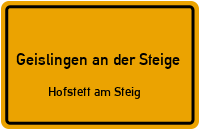 Glockengasse in Geislingen an der SteigeHofstett am Steig
