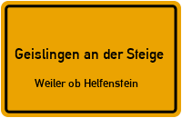 Ulrich-Von-Helfenstein-Weg in Geislingen an der SteigeWeiler ob Helfenstein