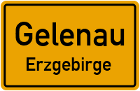 City Sign Gelenau / Erzgebirge