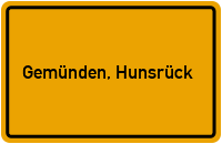 City Sign Gemünden, Hunsrück