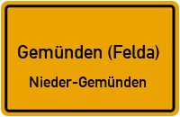 Straßen in Gemünden (Felda) Nieder-Gemünden