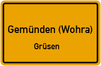 Straßen in Gemünden (Wohra) Grüsen