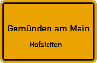 Straßenverzeichnis Gemünden am Main Hofstetten